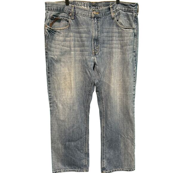 Ariat Other - Ariat Low Rise Boot Cut Medium Wash Brown Accent Men's Jeans 40/30